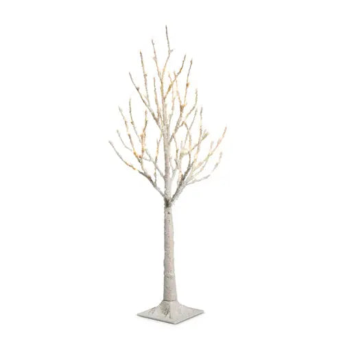 LIGHTED WHITE ICED TREE Winterland