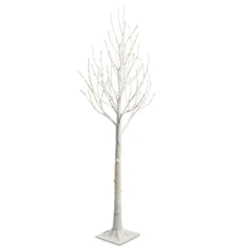 LIGHTED WHITE ICED TREE Winterland