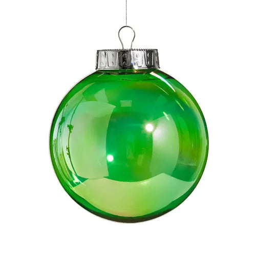 Bright Green Seamless Iridescent Ball 8" winterland