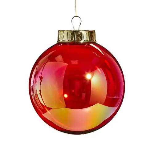 Red Seamless Iridescent Ball 8" winterland