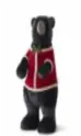 Standing Bear in Burgundy & Gold Velvet Coat w/Green Bow T Winterland