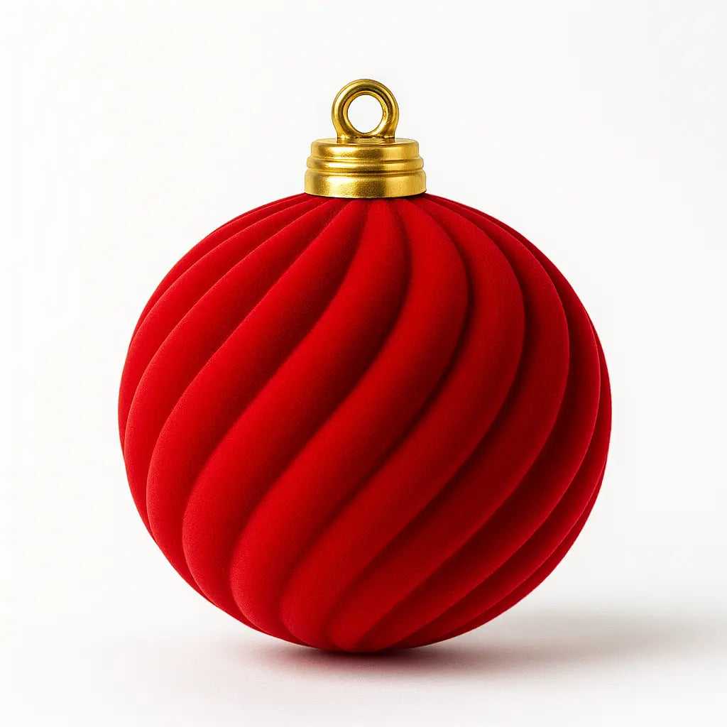 ESFERA ROJO VELVET 25CM Winterland