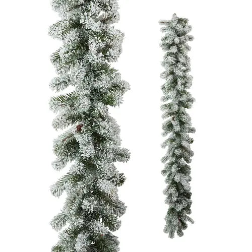 Rocky Mountain Spruce Flocked Garland winterland