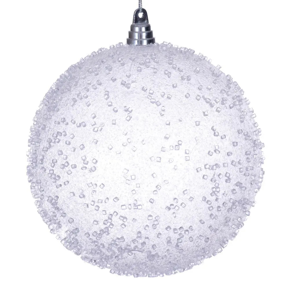 White Icy Sugar Ball 8" winterland