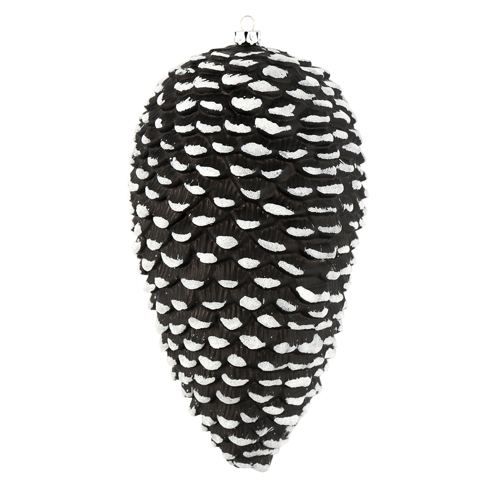 Black/White Matte Glitt Pinecone