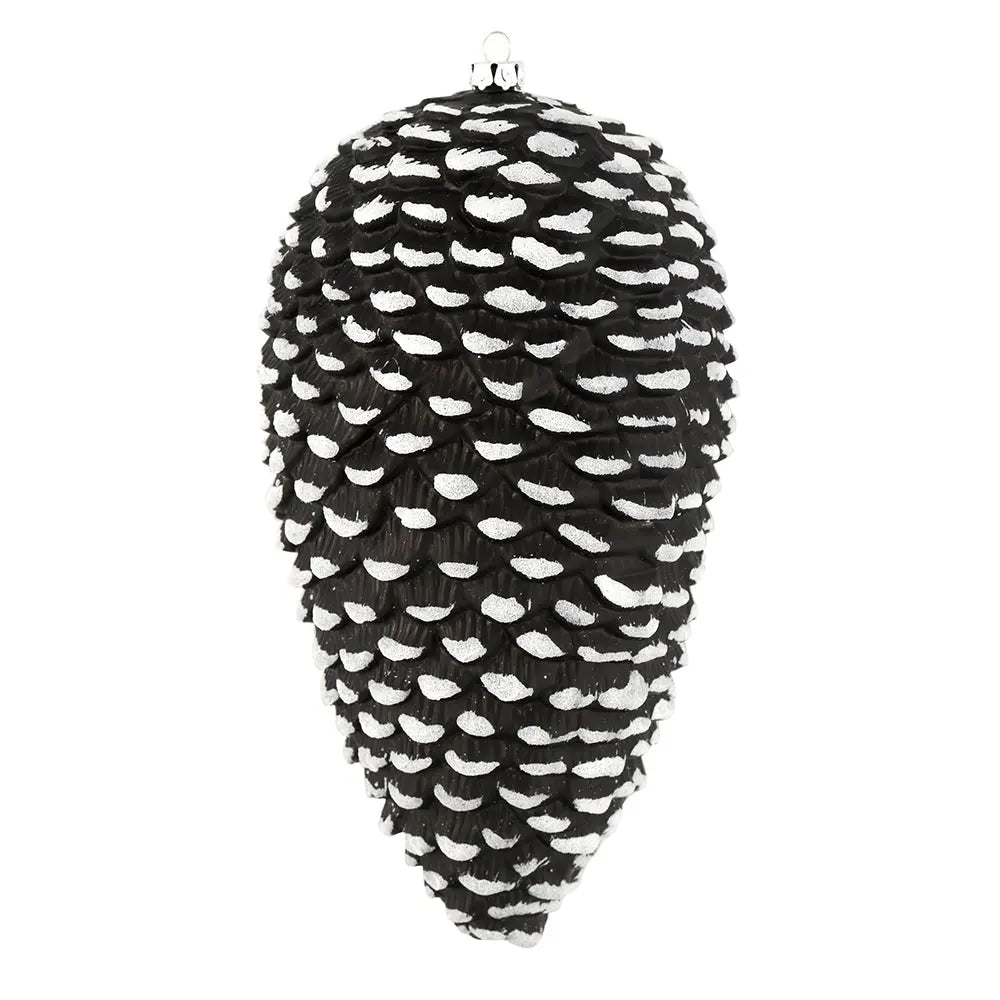 Black/White Matte Glitt Pinecone winterland