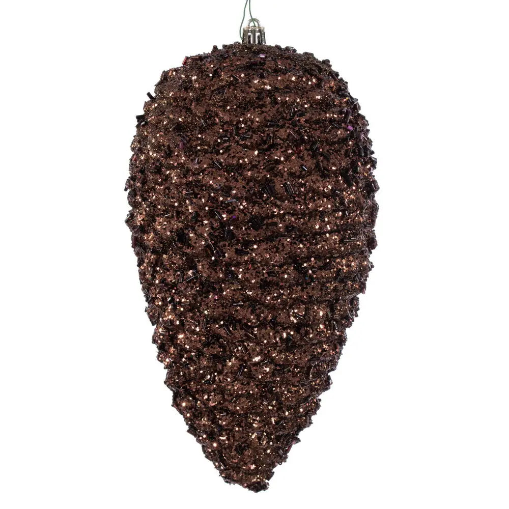Mocha Glitter Pinecone winterland