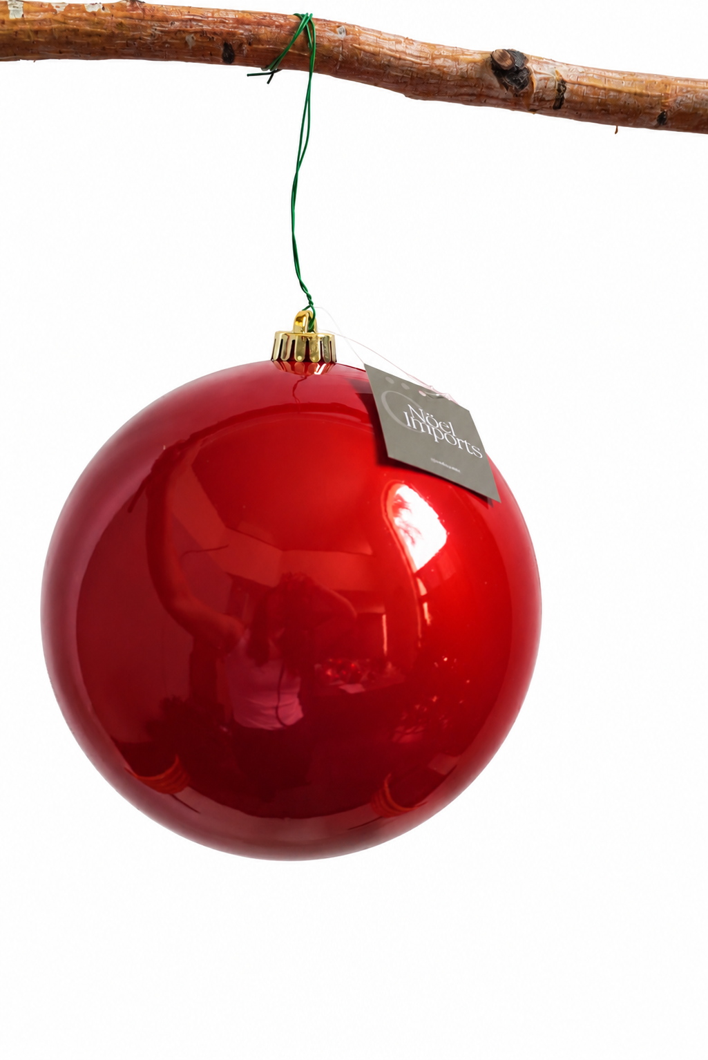 Esfera navideña de 20 cm color rojo, aperlado Noel Imports