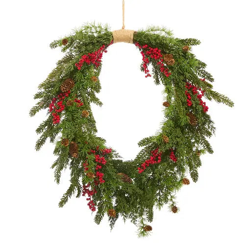 Cedar and Berry Wreath winterland