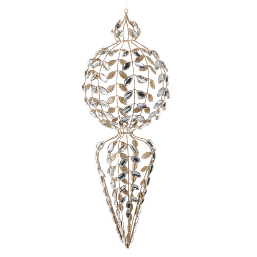 Clear Jewel Vine Finial Ornament