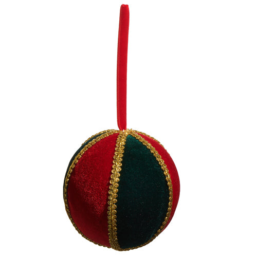 Red and Green Velvet Ornament