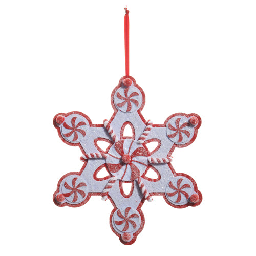 Peppermint Snowflake Ornament