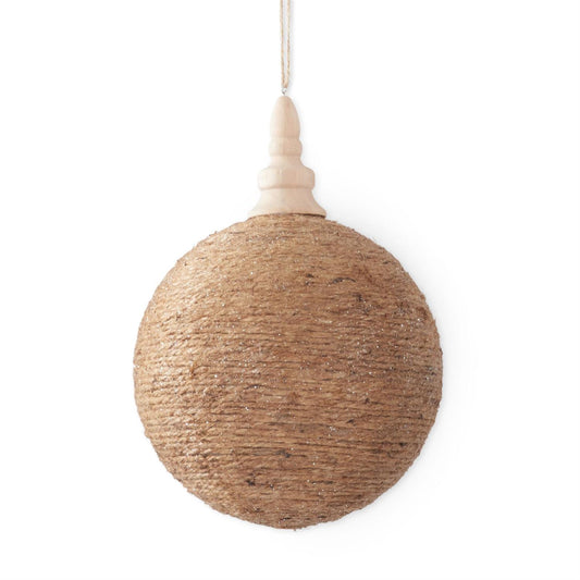 Round Jute Wrapped Ornament 8.75"