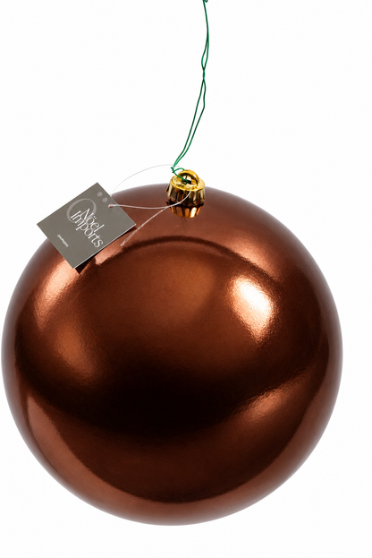 Esfera navideña de 25 cm color chocolate, brillante y mate Noel Imports