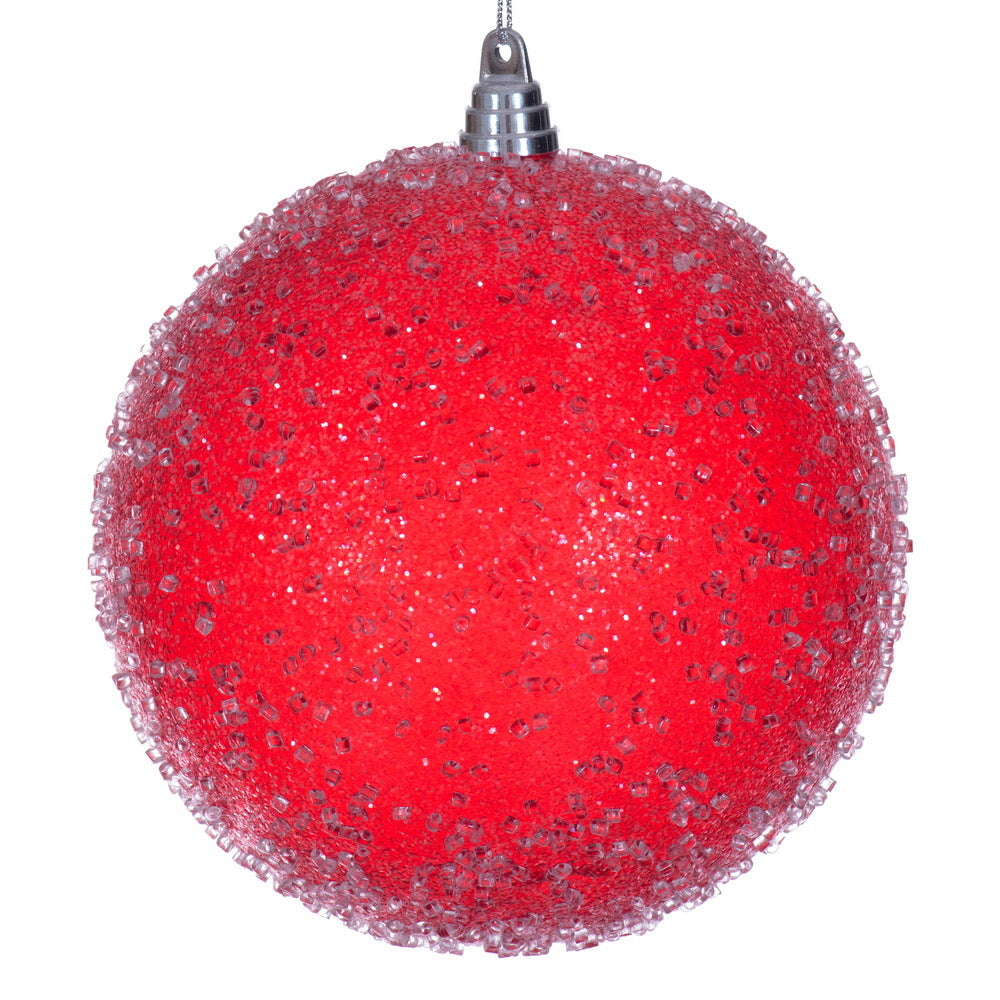 Red Icy Sugar Ball 8"