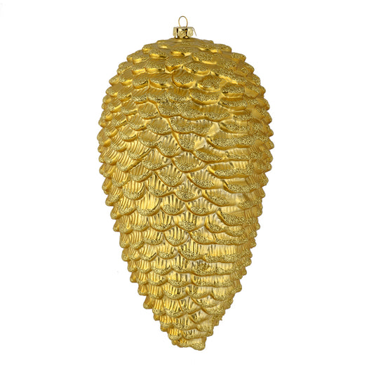 Gold Matte Glitter Pinecone