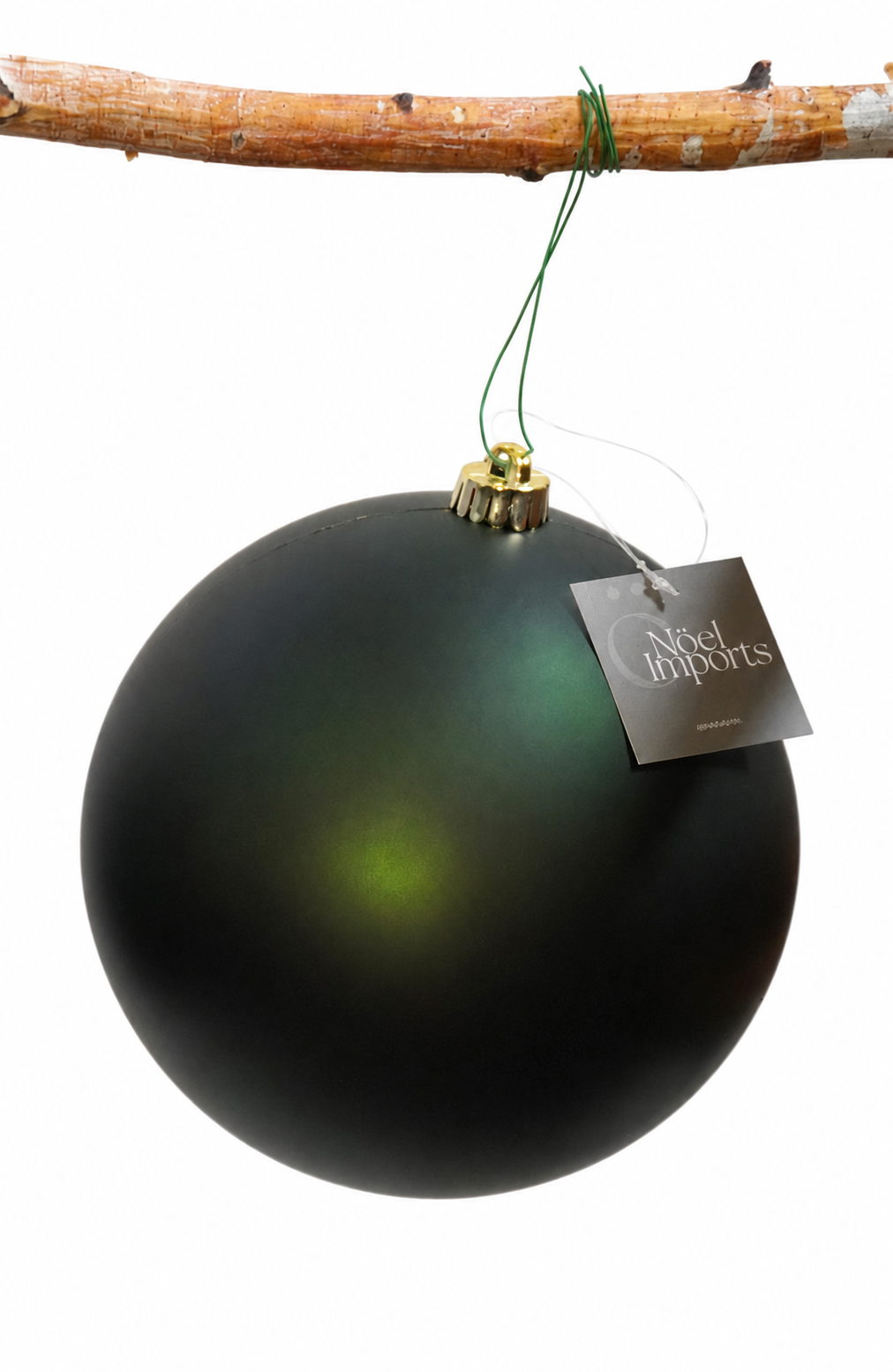 Esfera navideña de 20 cm color verde musgo, mate Noel Imports