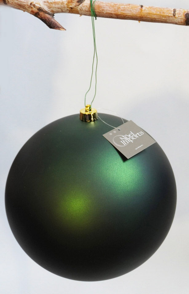 Esfera navideña de 25 cm color verde musgo, mate Noel Imports